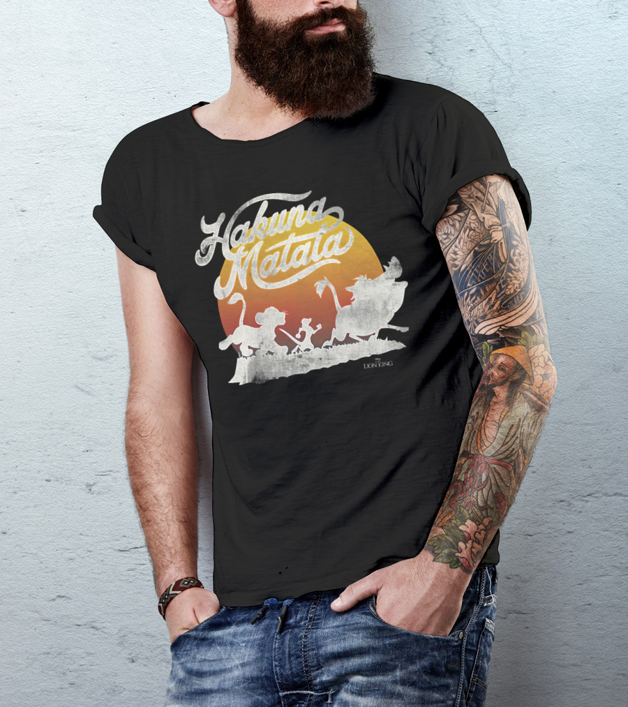 Disney Lion King Hakuna Matata Silhouette Sunset T-Shirt
