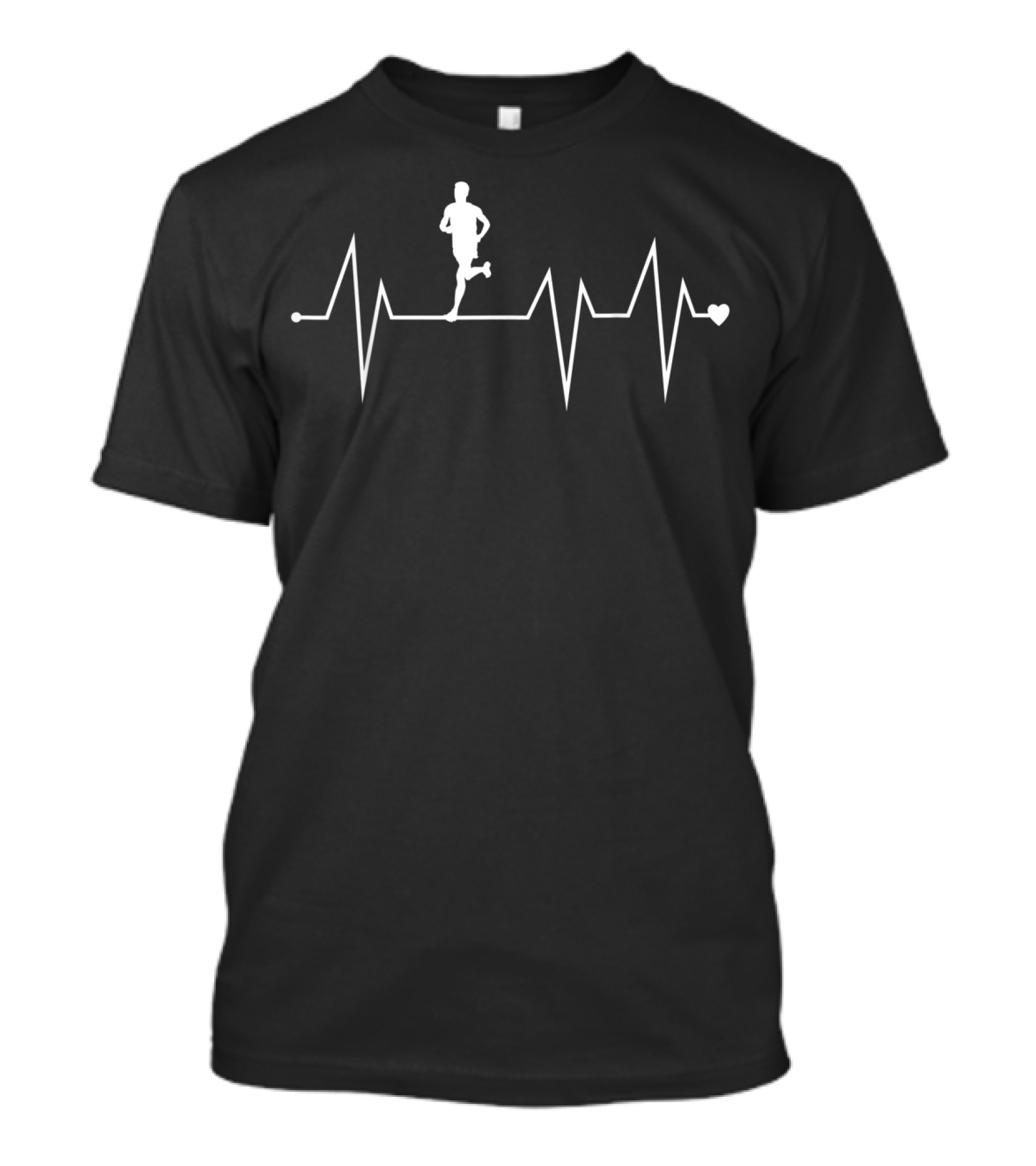 Funny Marathon Runner Heartbeat Racer Heart T-Shirt