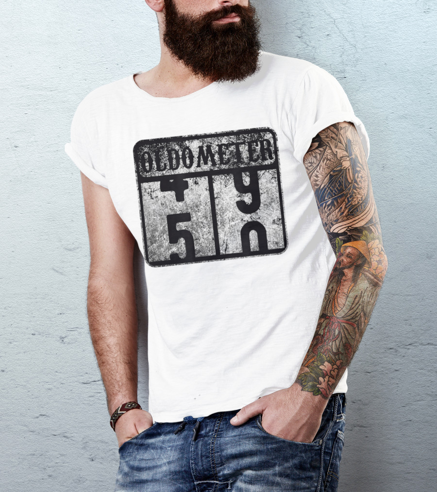 Oldometer 49 50 Birthday Milestone T-Shirt