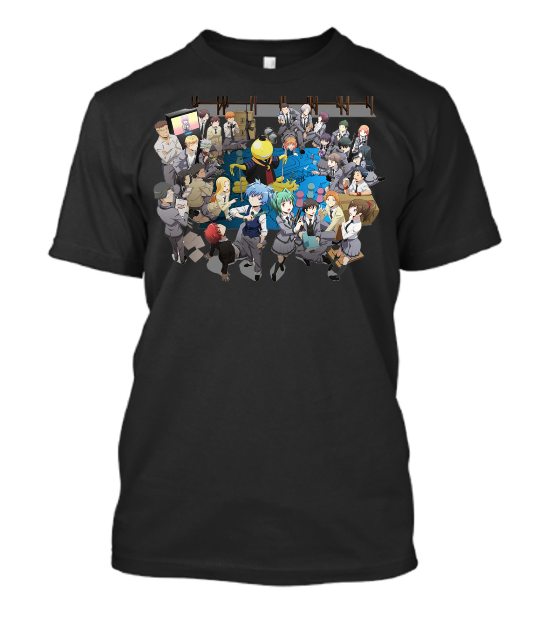 Assassination Classroom Anime Character Group Scene With Koro-Sensei T-Shirt