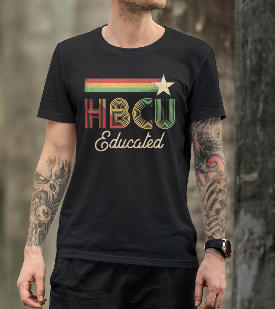 HBCU Educated Historical Grad Star Stripes T-Shirt