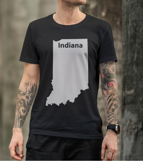 Indiana Map Home State Indiana T-Shirt