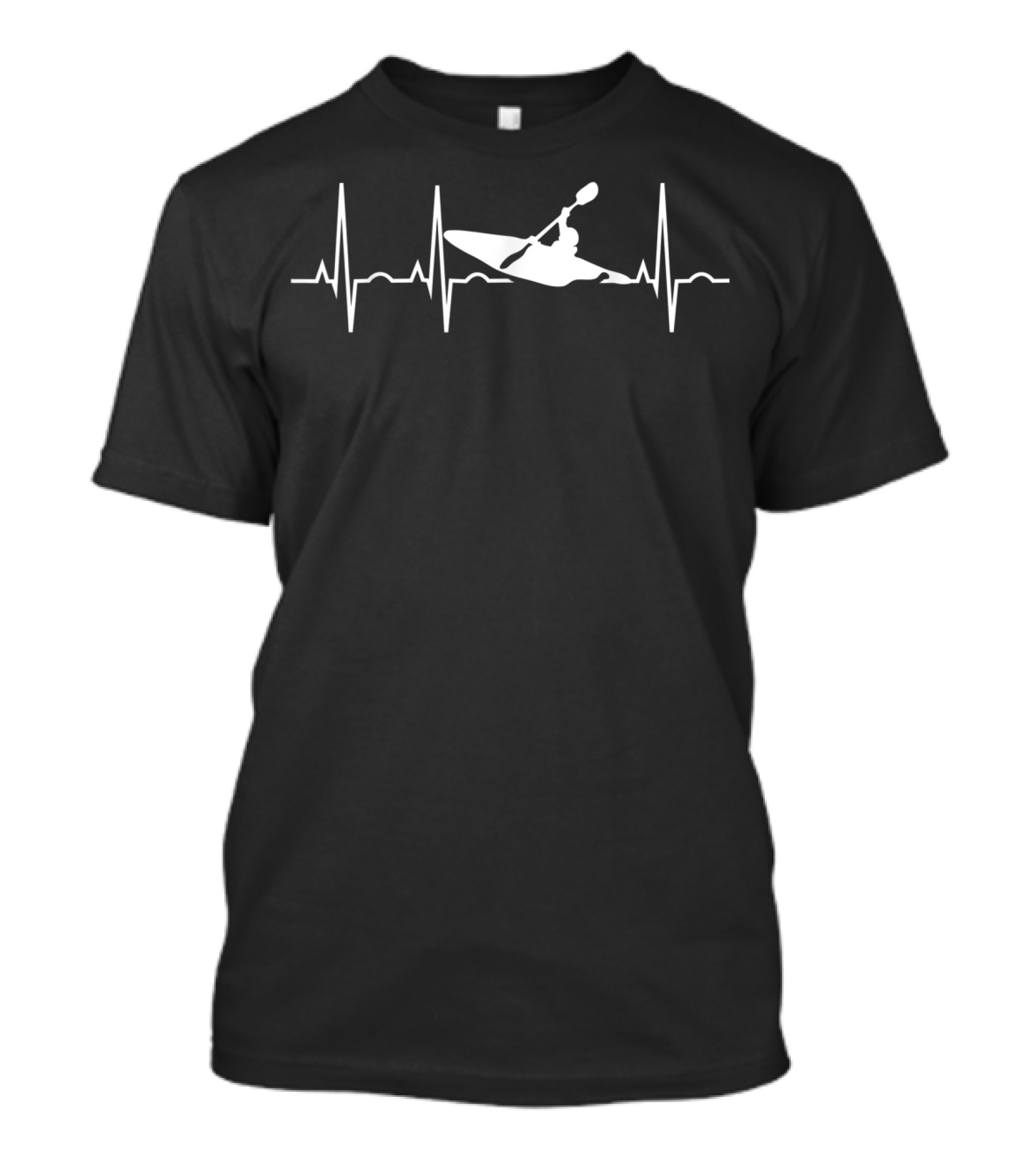 Kayaker Funny Kayaking Lover Heartbeat Paddle Adventure T-Shirt