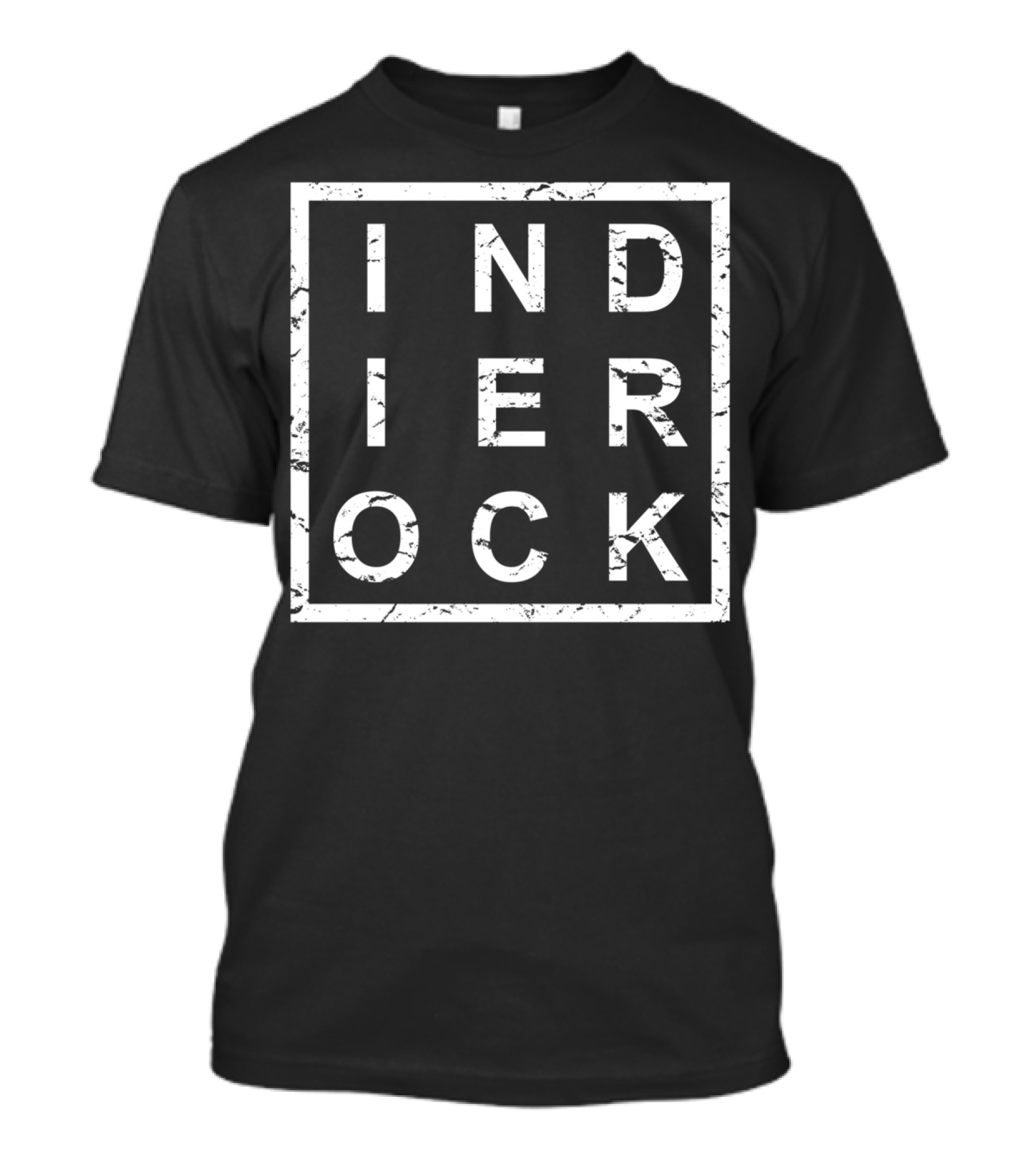 Indie Rock Square Text T-Shirt