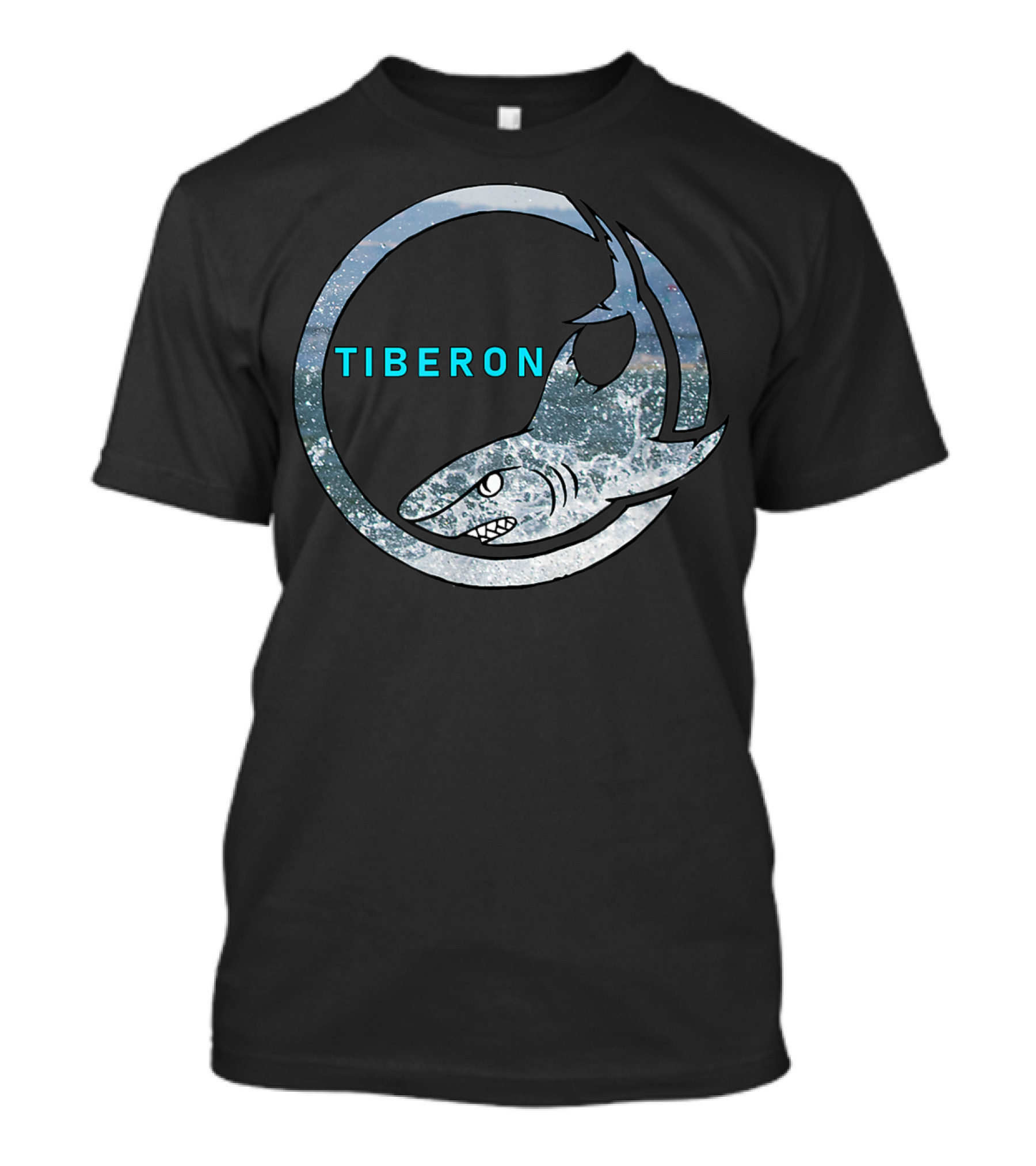 Tiberon Shark Logo Oceanic Circle T-Shirt
