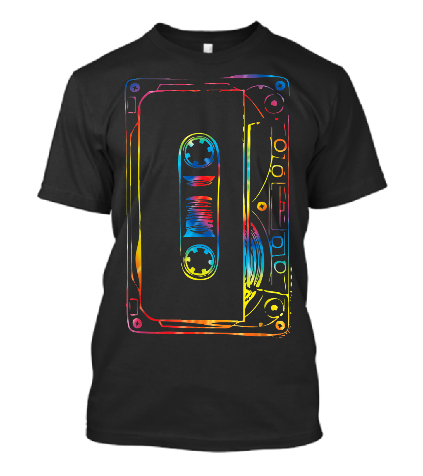 Tie Dye 80s Mixtape Cassette Retro Colorful T-Shirt
