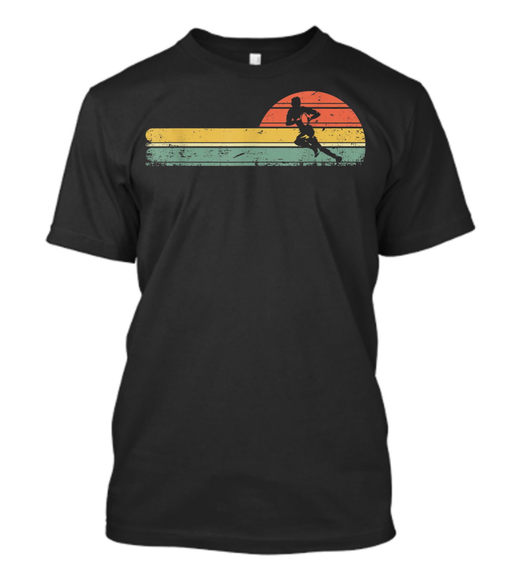 Classic Vintage Style Rugby Sunset Running T-Shirt