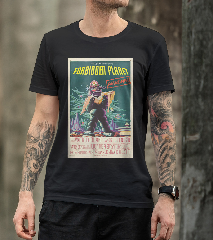 MGM Presents Forbidden Planet Amazing Robby The Robot Cinemascope In Color T-Shirt