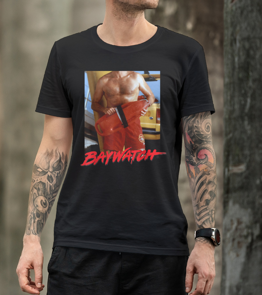 Baywatch I'm Mitch Lifeguard Image T-Shirt