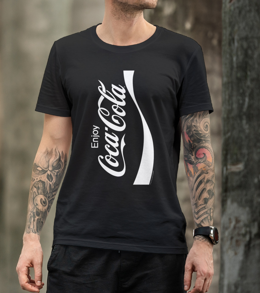 Enjoy Coca-Cola Black And White T-Shirt
