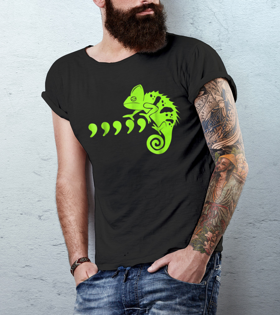 Comma Chameleon Love Country Music T-Shirt