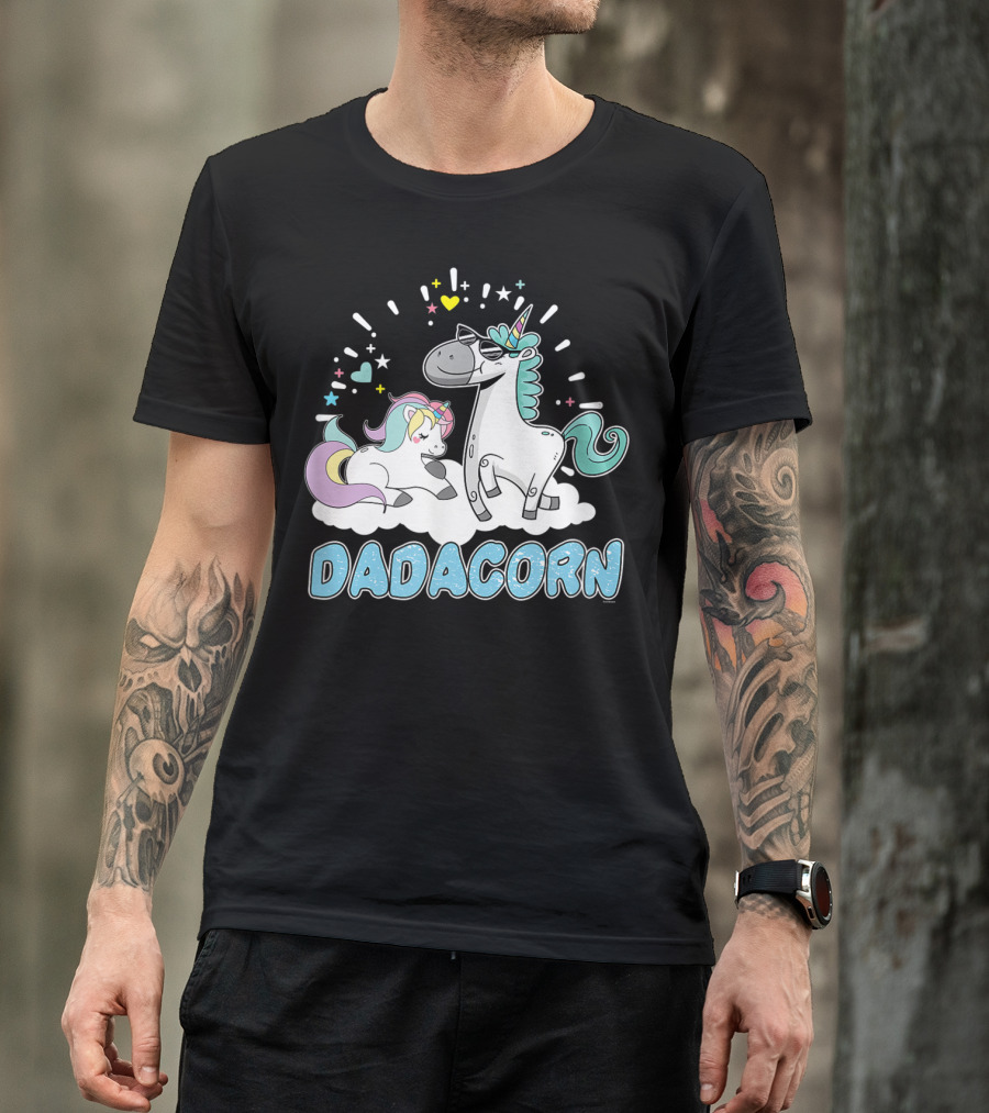 Dadacorn Cool Father Cute Unicorn Birthday T-Shirt