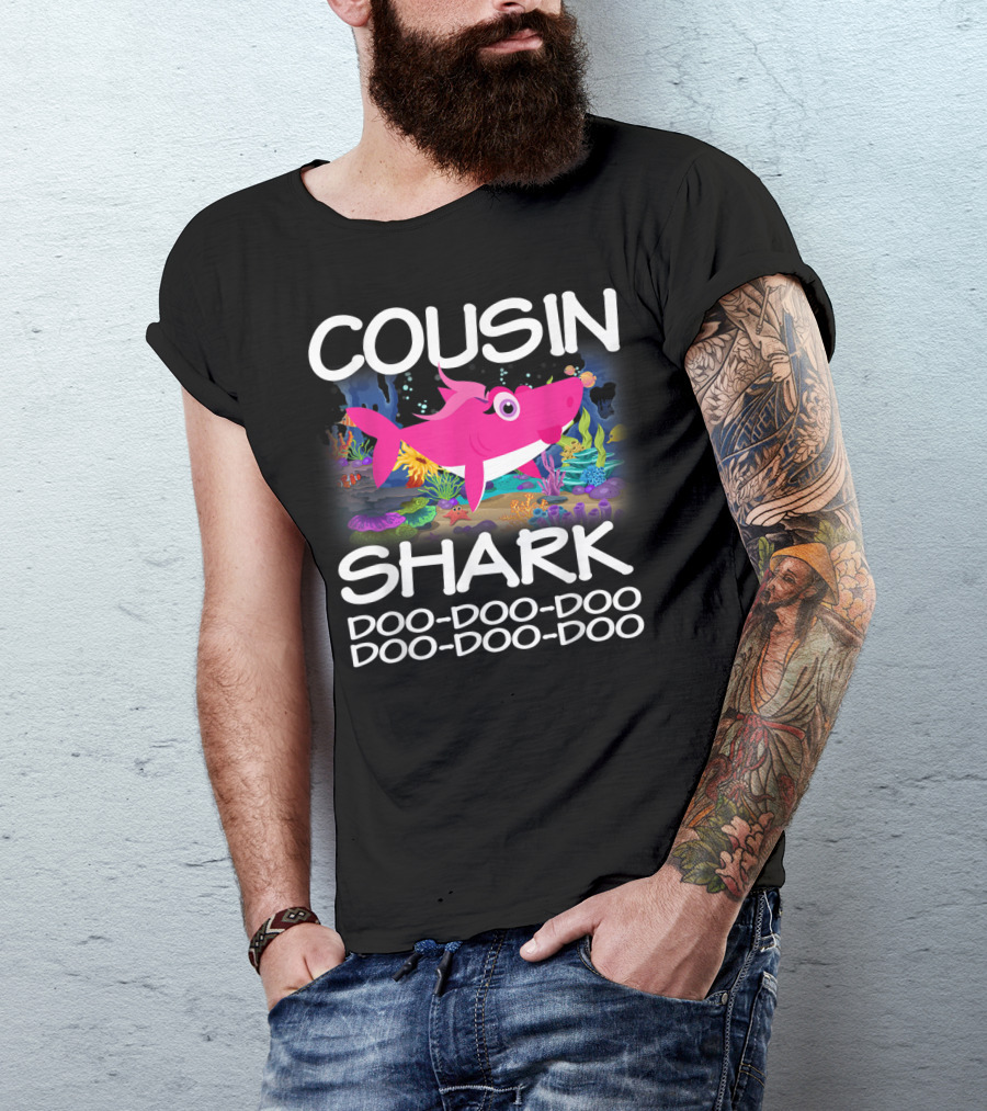 Cousin Shark Doo-Doo-Doo Matching Family Shark Mothers T-Shirt