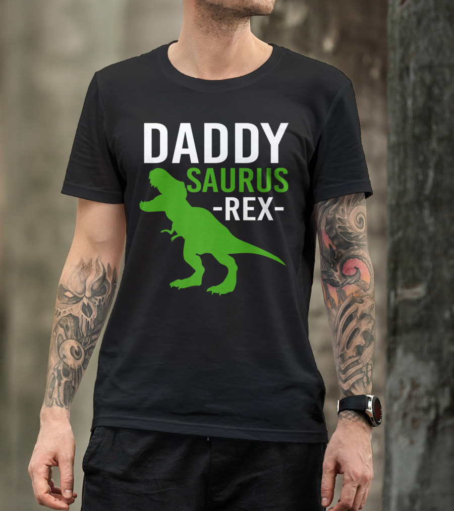 Daddy Saurus Rex Funny Dino Rex Dad T-Shirt