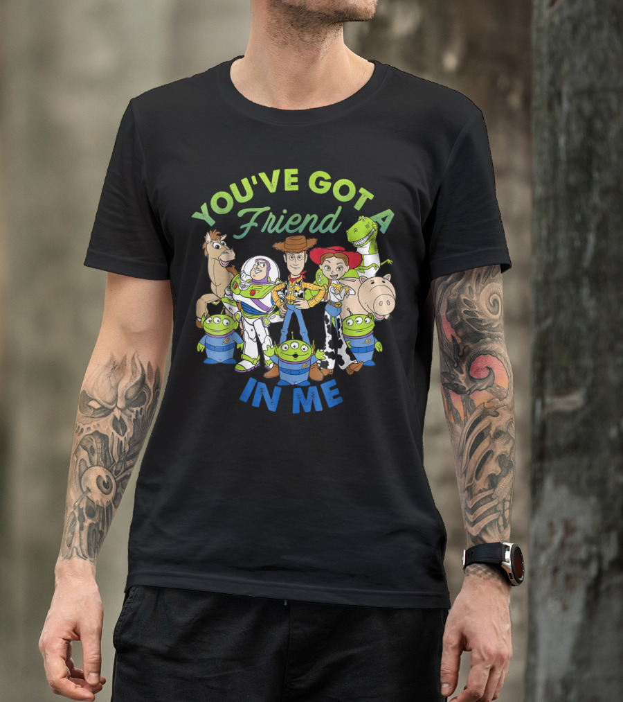 You've Got A Friend In Me Disney Pixar Toy Story Cartoon Group Shot T-Shirt