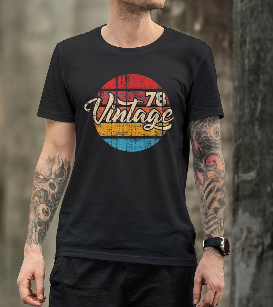 Vintage 78 Distressed Throwback T-Shirt