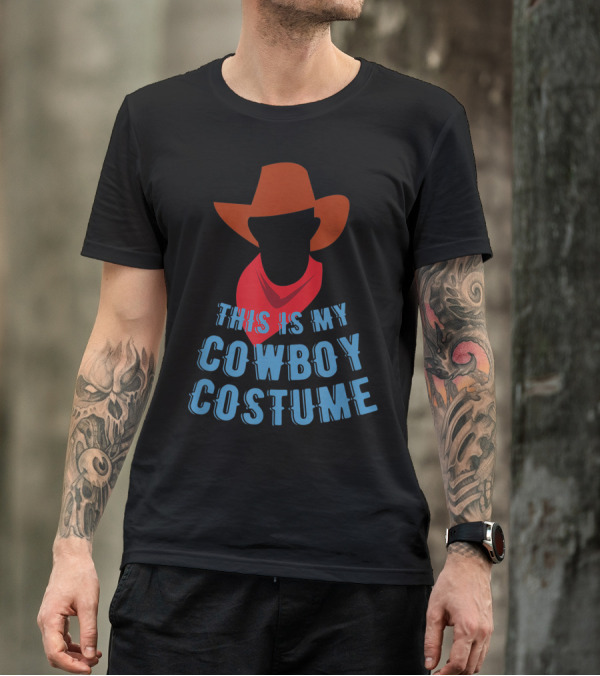 This Is My Cowboy Costume Funny Cowboy Hat Kids Western T-Shirt