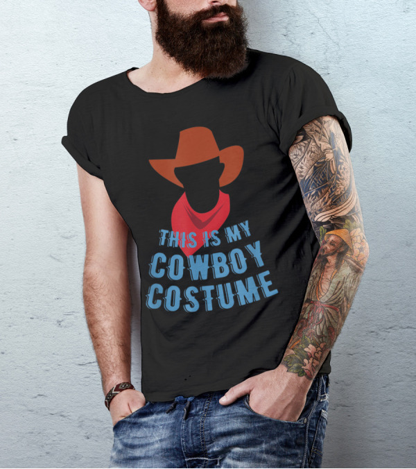 This Is My Cowboy Costume Funny Cowboy Hat Kids Western T-Shirt