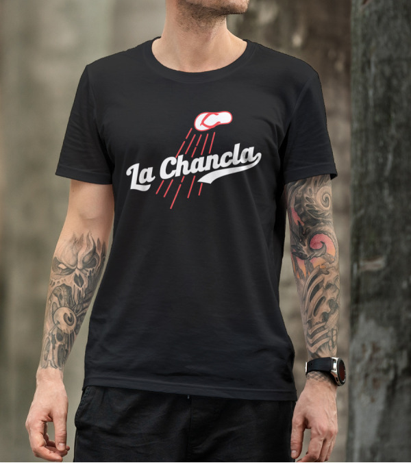 La Chancla Mexico Baseball Humor Flying Sandal T-Shirt