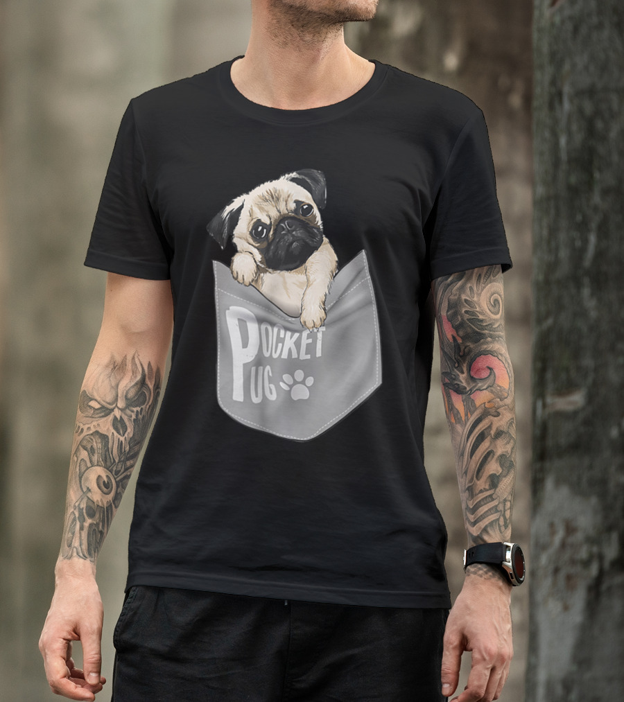 Pocket Pug Funny Cute Dog Pug T-Shirt