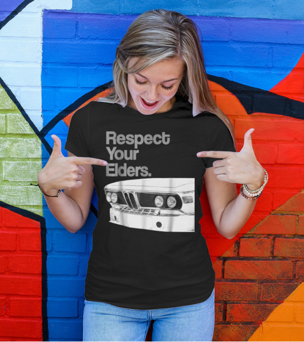 Respect Your Elders Vintage Euro Car Front Grille T-Shirt