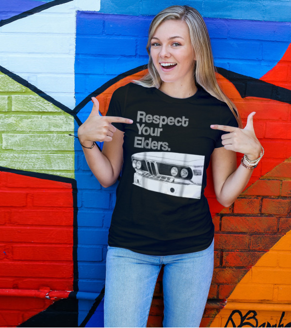 Respect Your Elders Vintage Euro Car Front Grille T-Shirt