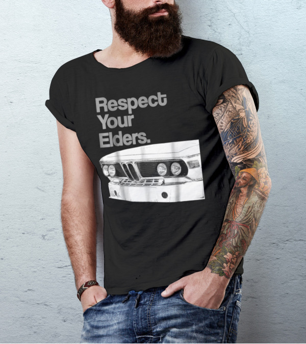 Respect Your Elders Vintage Euro Car Front Grille T-Shirt