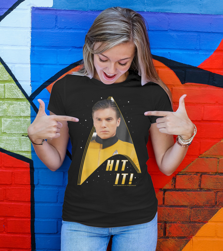 Star Trek Discovery Captain Pike Hit It Starfleet Delta Badge T-Shirt