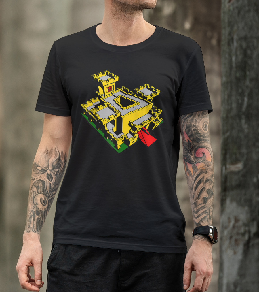 Classic Yellow Castle AFOL Toy Brick Fortress T-Shirt