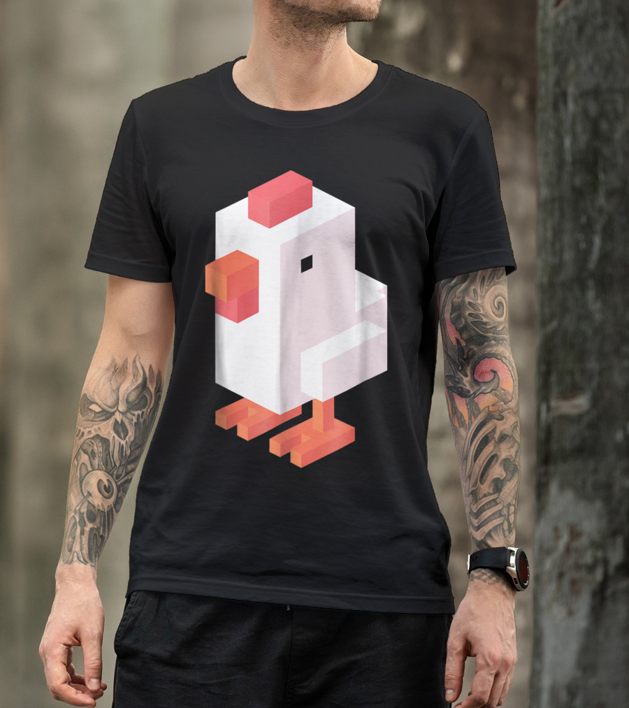 Crossy Road Chicken Pixel Art Game Character T-Shirt
