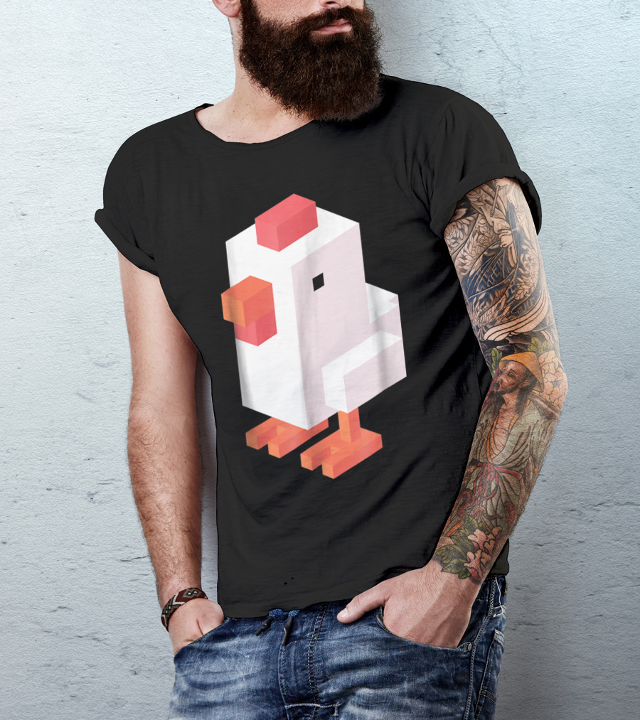 Crossy Road Chicken Pixel Art Game Character T-Shirt