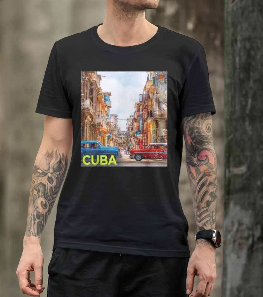 Cuba Classic Car Streets T-Shirt