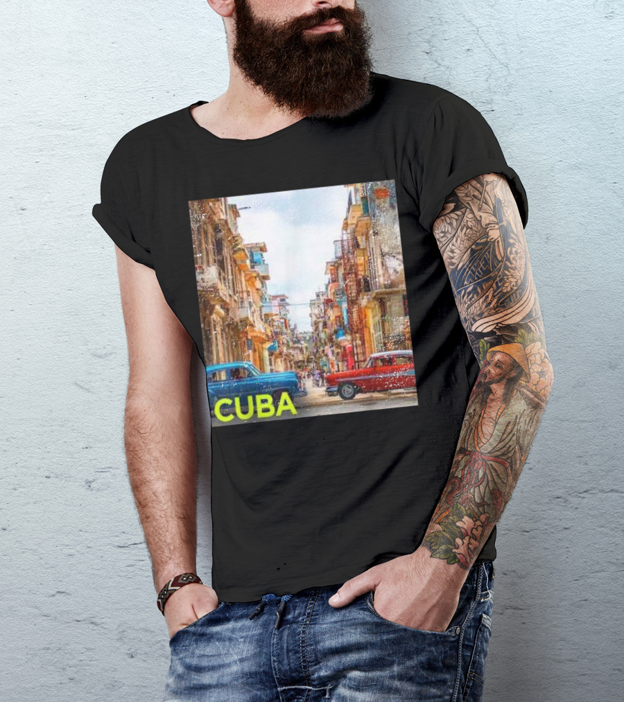 Cuba Classic Car Streets T-Shirt