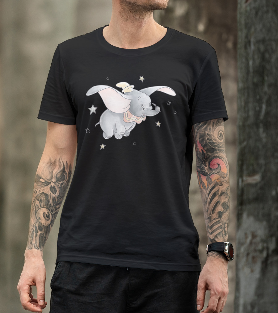 Disney Classic Dumbo And Magic Feather With Stars T-Shirt