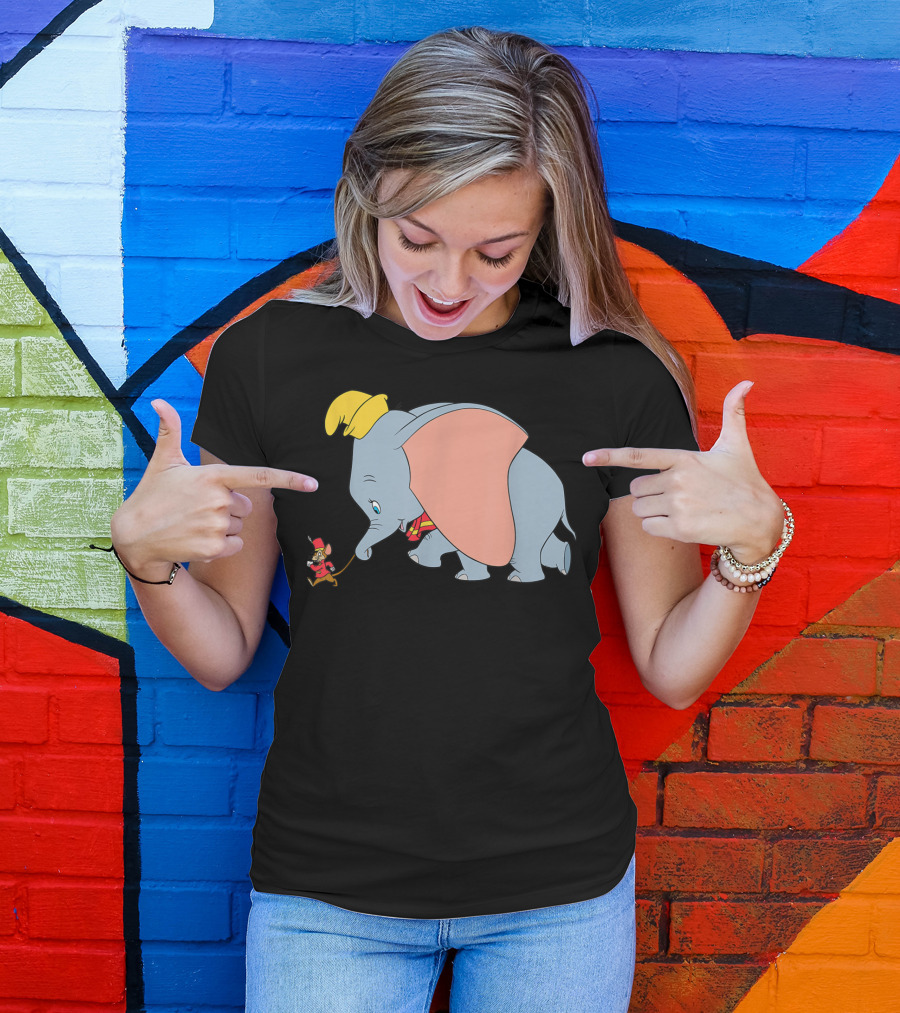 Disney Classic Dumbo Timothy Q Mouse Vintage Style Iconic Characters T-Shirt
