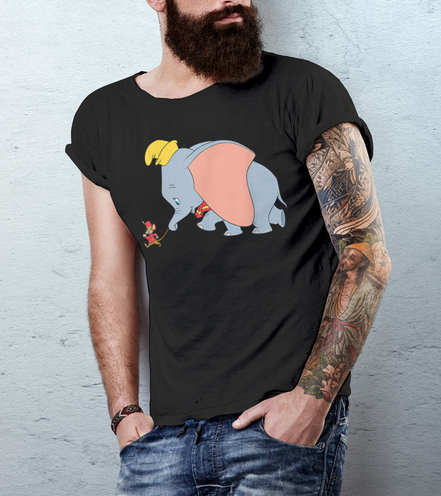 Disney Classic Dumbo Timothy Q Mouse Vintage Style Iconic Characters T-Shirt