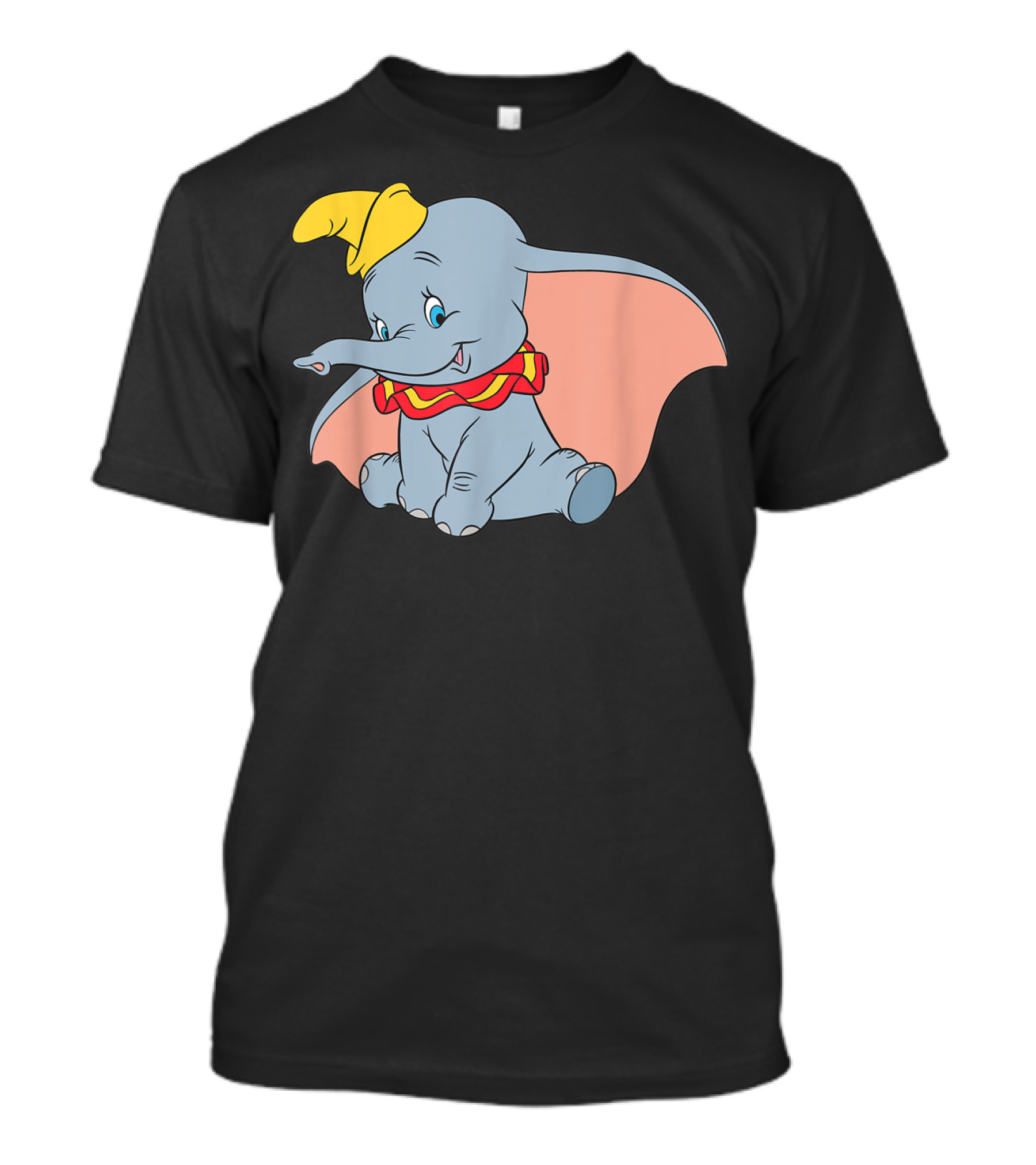 Dumbo Classic Disney Circus Elephant With Yellow Hat And Red Collar T-Shirt