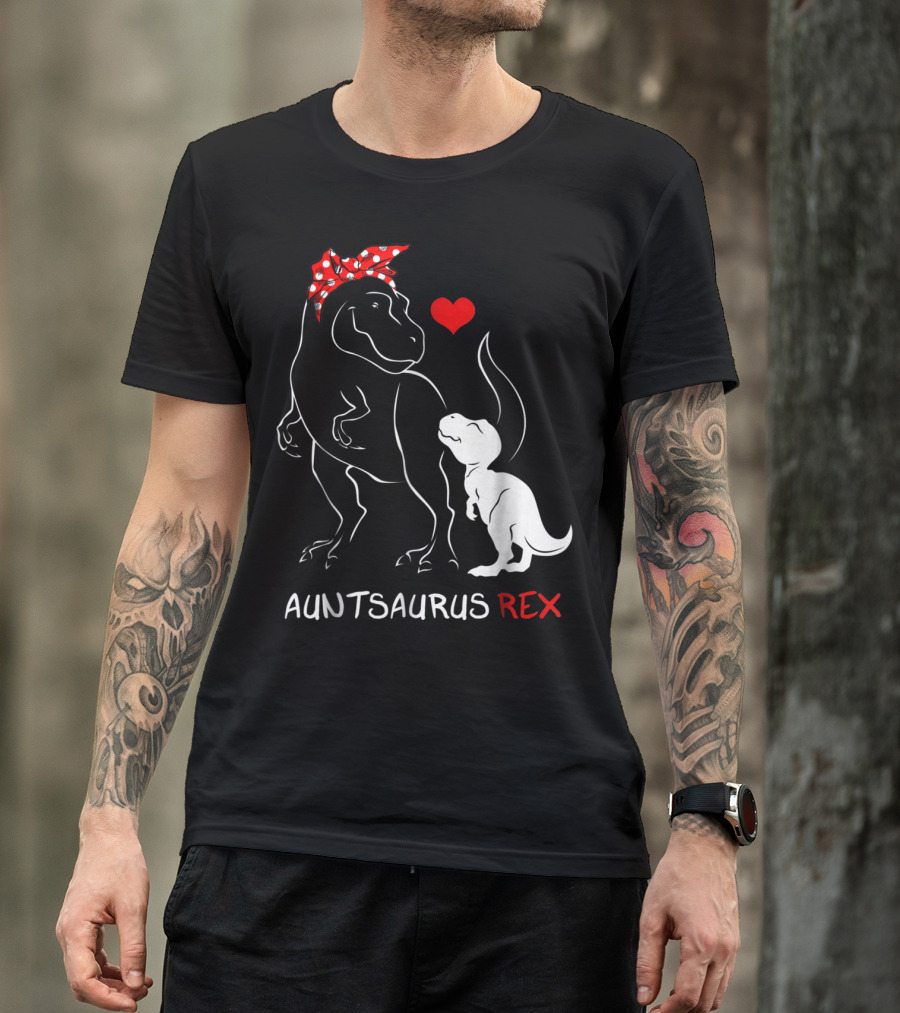 Auntsaurus Rex Dinosaur Family Love T-Shirt