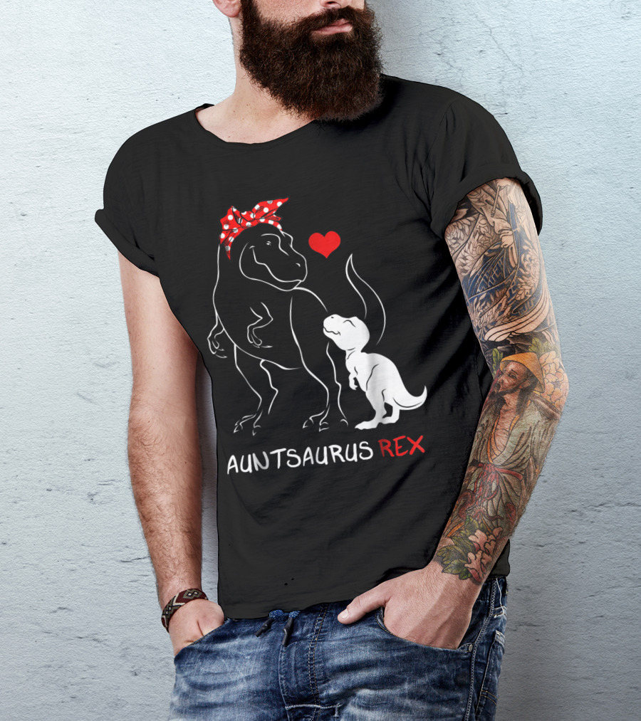 Auntsaurus Rex Dinosaur Family Love T-Shirt