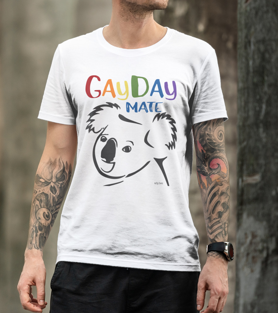 Australian Rainbow Koala Gay Day Mate Greeting T-Shirt
