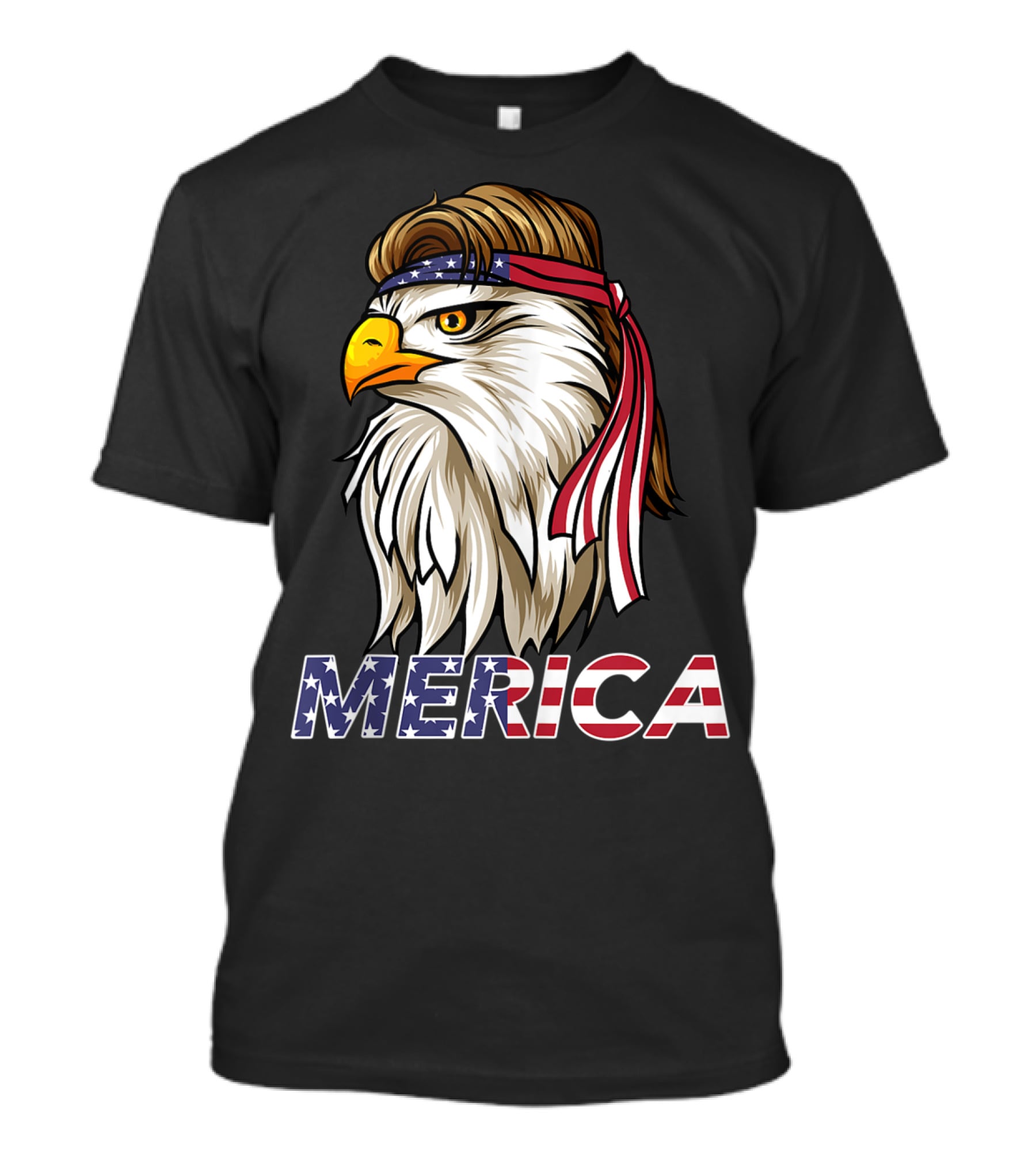 Bald Eagle Mullet Bandana Merica USA T-Shirt