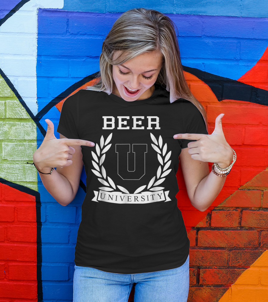 Beer University U Laurel Crest College Drinking T-Shirt