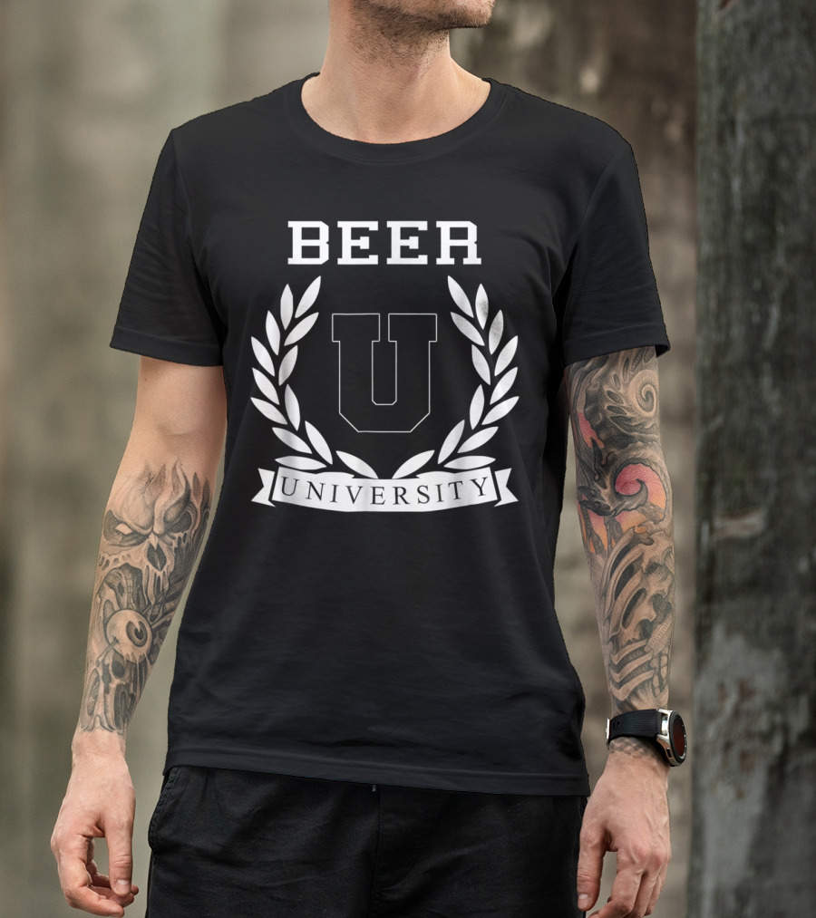 Beer University U Laurel Crest College Drinking T-Shirt