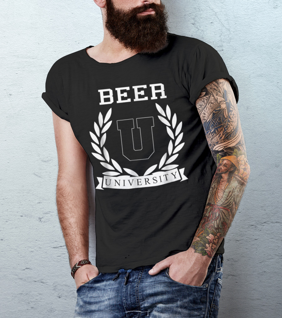 Beer University U Laurel Crest College Drinking T-Shirt