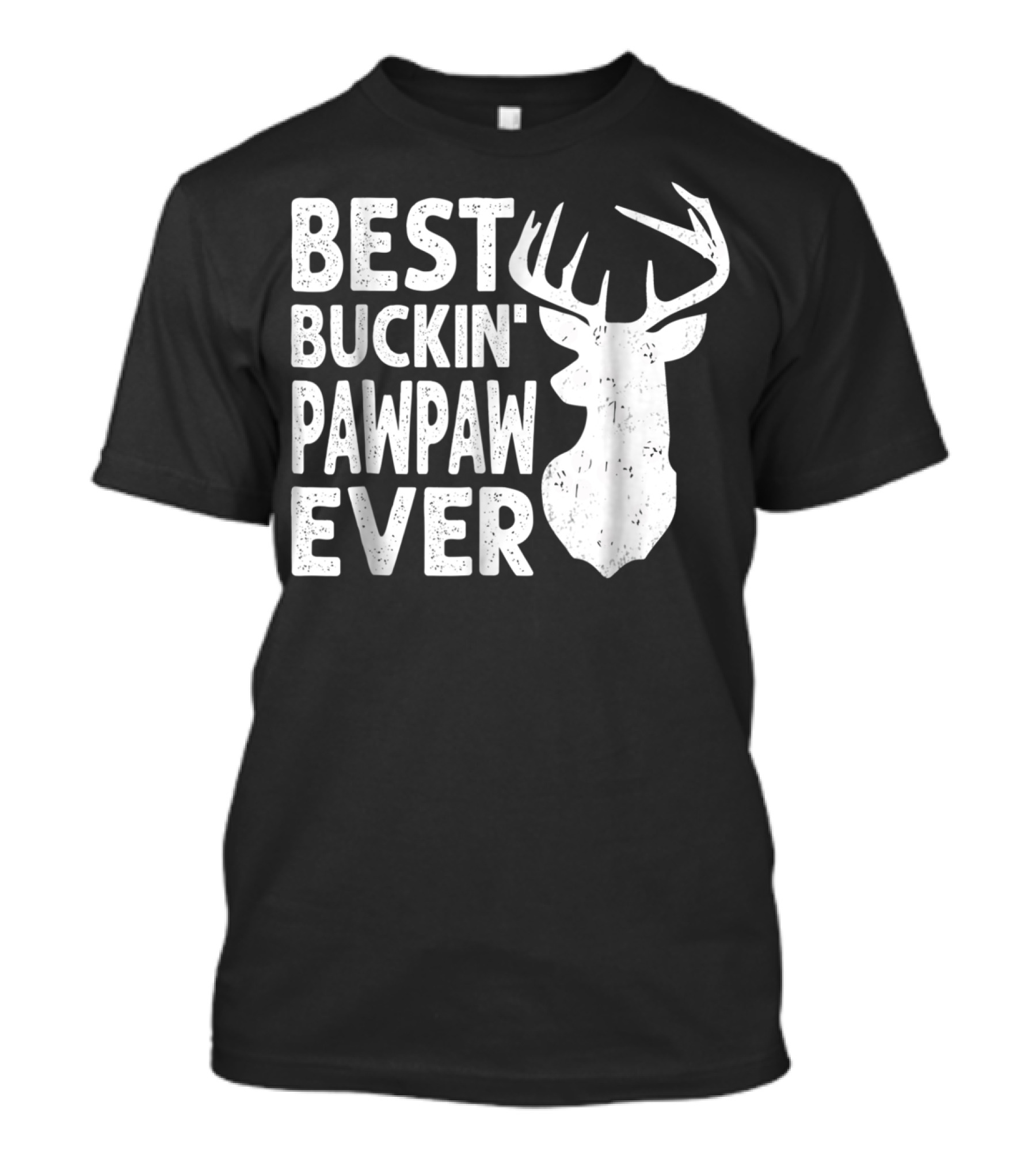 Best Buckin' Pawpaw Ever Deer Hunting Buckin' Deer Head T-Shirt