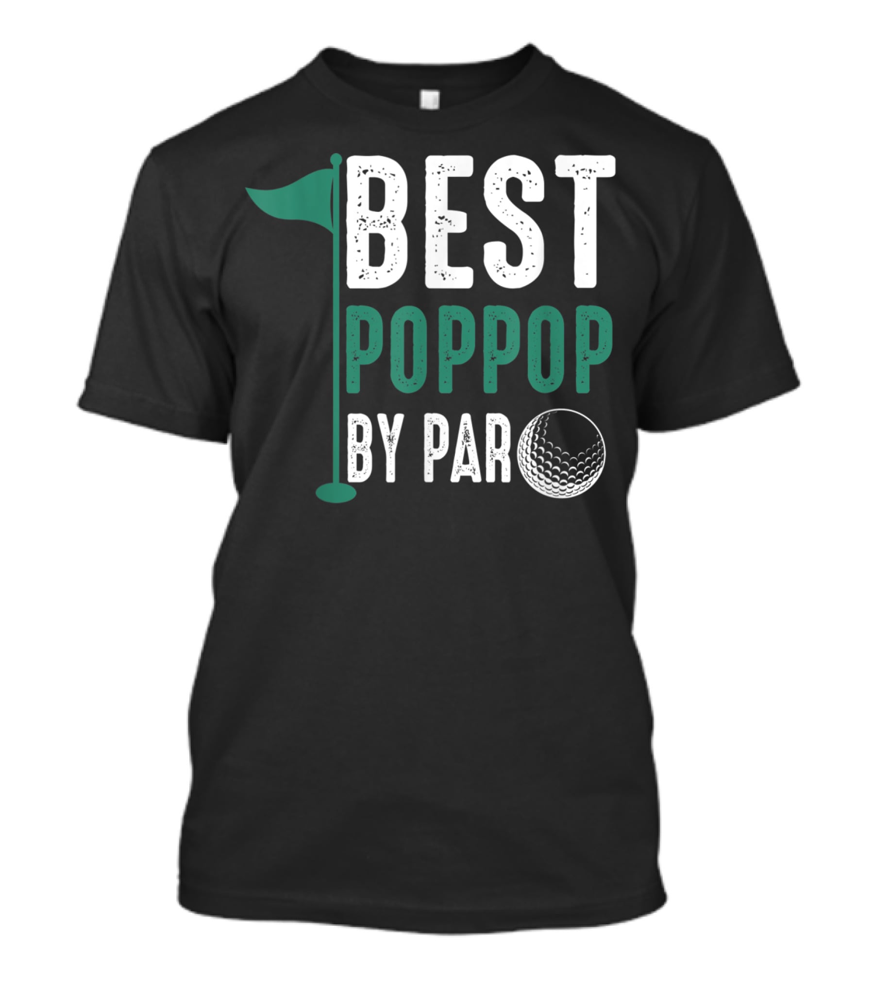Best Poppop By Par Father's Day Golf Flag T-Shirt