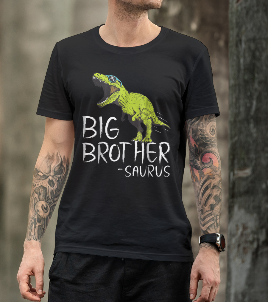 Big Brother Saurus Dinosaur With Sunglasses T-Shirt