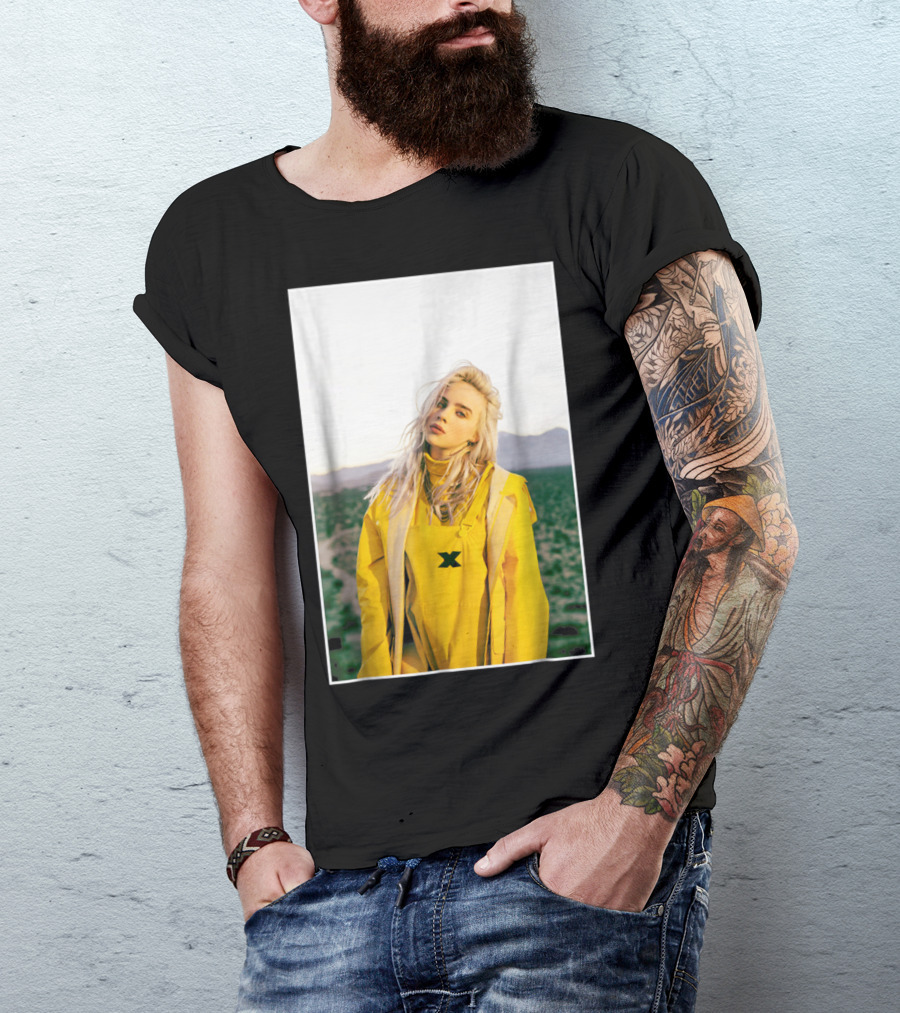 Billie Eilish Yellow Outfit Desert Photo T-Shirt