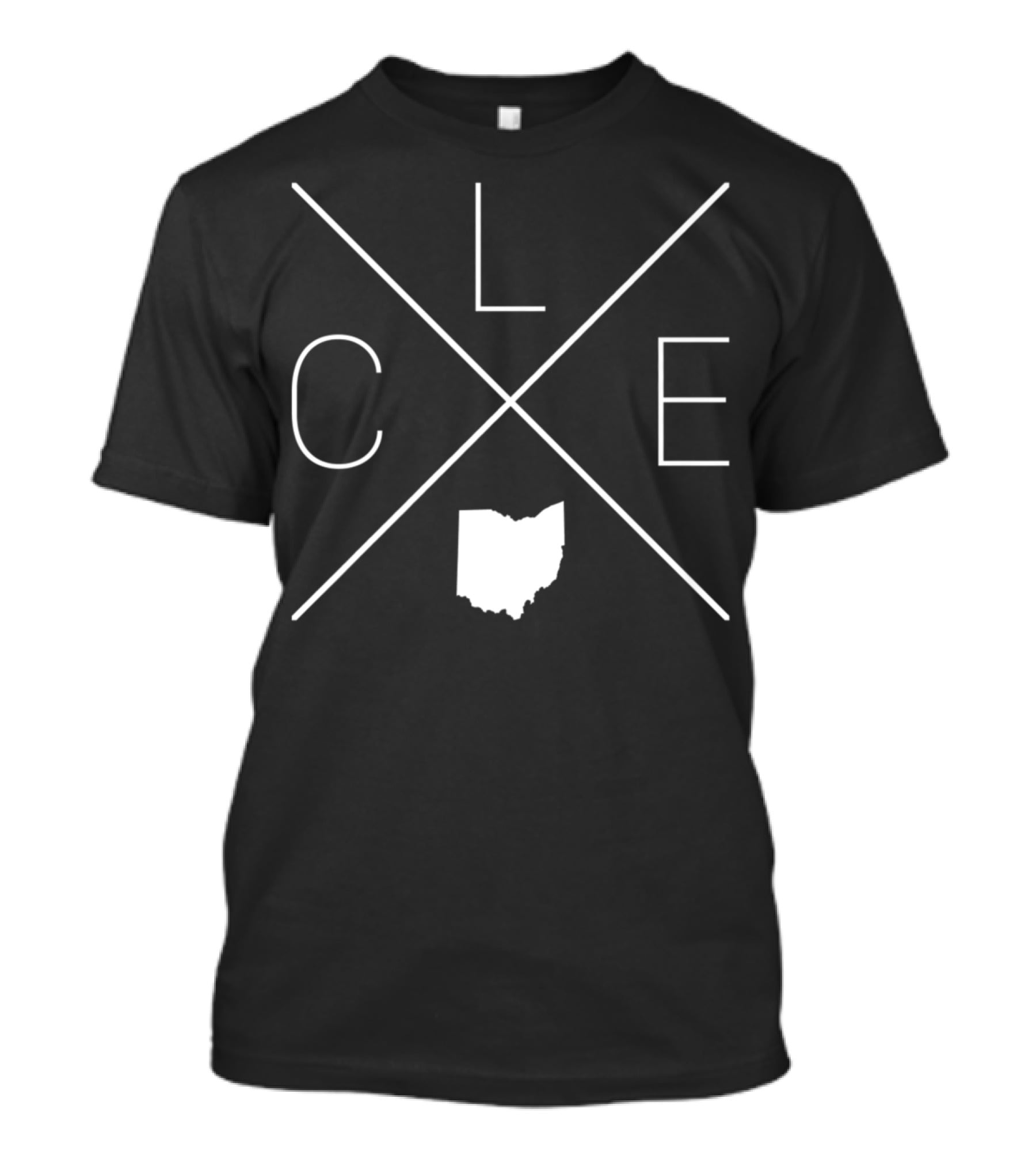 CLE Ohio Cross Cleveland Map T-Shirt