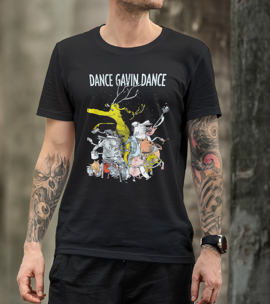 Dance Gavin Dance Animal Band Parade With Yellow Stag T-Shirt